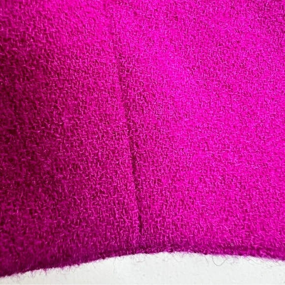 Vintage magenta pink 100% pure wool fitted cropped blazer bolero jacket 6 - Picture 12 of 14